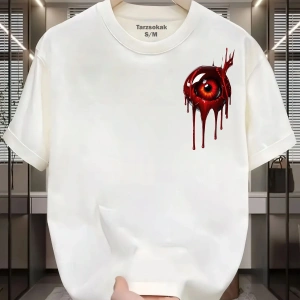 UNİSEX Kod 3 Eyelash Desen T-shirt