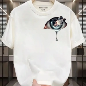 UNİSEX Kod 6 Eyelash Desen T-shirt