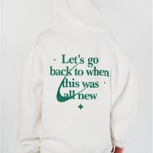 Unisex Lets Go Back Sweatshirt Hoodie Beyaz