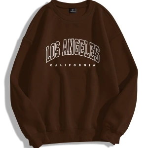Unisex Los Angeles Bisiklet Yaka Sweatshirt