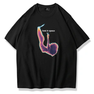 Unisex Lost In Space Tshirt Siyah