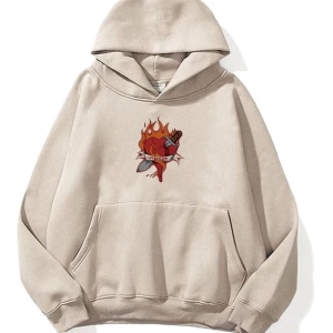 Unisex Love Hate Sweatshirt Hoodie Gri