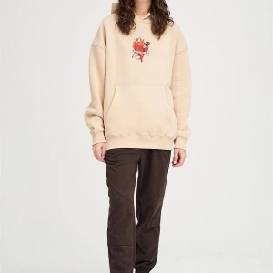 Unisex Love Hate Sweatshirt Hoodie Gri