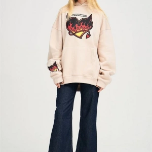 Unisex Love Is Evil Sweatshirt Hoodie Gri