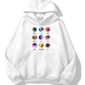 Unisex Love Yourself Sweatshirt Beyaz