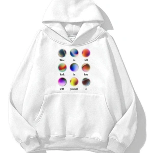 Unisex Love Yourself Sweatshirt Beyaz