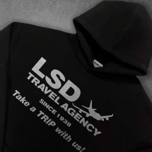 Unisex LSD Travel Agency Sweatshirt Siyah