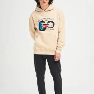 Unisex Man On The Moon Sweatshirt Hoodie Gri