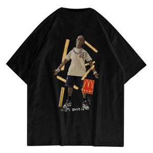 Unisex Mc Crew Cactus Jack Siyah Tshirt