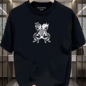 UNİSEX Melek ve Şeytan T-shirt
