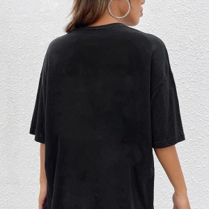Unisex Minimal Line Drawing Baskılı T-shirt