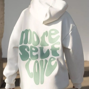 Unisex More Self Love Sweatshirt Beyaz