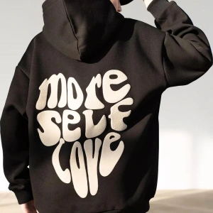 Unisex More Self Love Sweatshirt Siyah