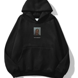 Unisex Mugshot Travis Scott Sweatshirt Siyah