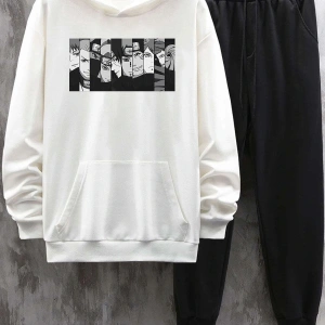 Unisex Naruto Baskılı Eşofman Takımı KP-SİYAH-ANIME-ESH-SİYAH