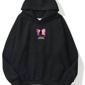 Unisex Natural Diamonds Sweatshirt Hoodie Siyah