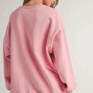 Unisex New York 1995 Bisiklet Yaka Sweatshirt Pembe