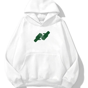 Unisex Nice To Meet You Sweatshirt Hoodie Beyaz