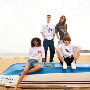 Unisex Nice To Meet You Tshirt Beyaz