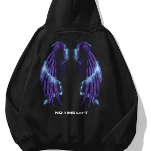 Unisex No Time Left Sweatshirt Hoodie Siyah