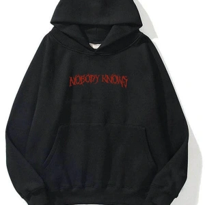 Unisex Nobody Knows Sweatshirt Siyah