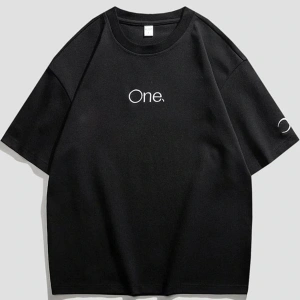 Unisex One Kol Hilal Baskılı Oversize %100 Pamuk