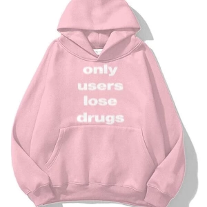 Unisex Only Users Sweatshirt Hoodie Pembe