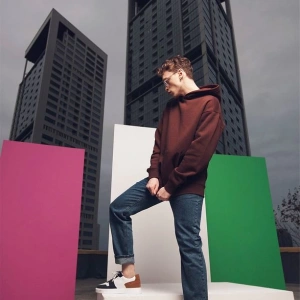 Unisex Oversize Basic Sweatshirt Hoodie Mor