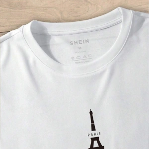 Unisex Oversize Eyfel Kulesi Baskılı T-shirt