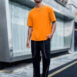 Unisex Oversize Kalıp Araba ve Mektup Grafik Damla Omuz Harajuku Style
