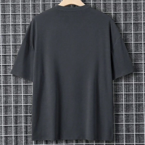 Unisex Oversize Kalıp Mektup Grafik Damla Omuz Harajuku Style