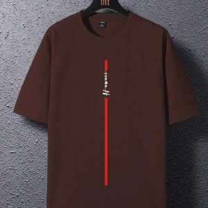 Unisex Oversize Kalıp Mektup Grafik Damla Omuz Harajuku Style