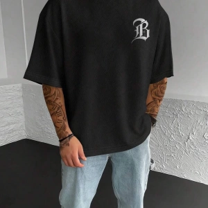 Unisex Oversize Kalıp Mektup Grafikli Harajuku Style