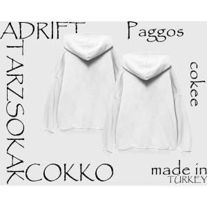 Unisex Oversize Kapüşonlu Kanguru Cepli Sevgili Tesettür Baskılı