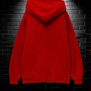 Unisex Oversize Kapüşonlu Kanguru Cepli Timberwolves Baskılı Sweatshirt Hoodie
