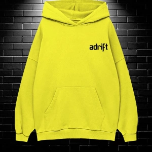 Unisex Oversize Kapüşonlu Kanguru Cepli Wasted Baskılı Sweatshirt Hoodie