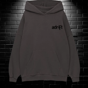 Unisex Oversize Kapüşonlu Kanguru Cepli Wasted Baskılı Sweatshirt Hoodie