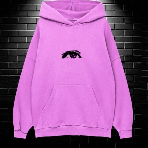Unisex Oversize Kapüşonlu Kanguru Cepli Wıshful Baskılı Sweatshirt Hoodie