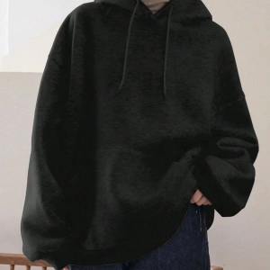 Unisex Oversize Kapüşonlu Sweatshirt Siyah