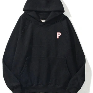 Unisex P Harfli Siyah Sweatshirt