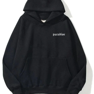 Unisex Paradise Sweatshirt Hoodie Siyah