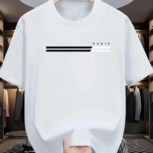 Unisex Paris Baskılı Oversize %100 Pamuk