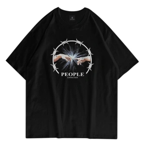 Unisex People Connection Siyah Tshirt
