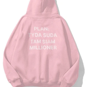 Unisex Plan Taş Baskılı Sweatshirt Pembe
