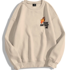 Unisex Please Dont Hurt Me Bisiklet Yaka Sweatshirt Hoodie