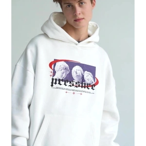 Unisex Pressure Sweatshirt Hoodie Beyaz