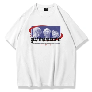 Unisex Pressure Tshirt Beyaz