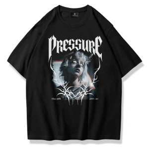 Unisex Pressure Tshirt Siyah