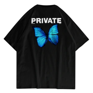 Unisex Private Siyah Tshirt
