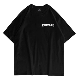 Unisex Private Siyah Tshirt